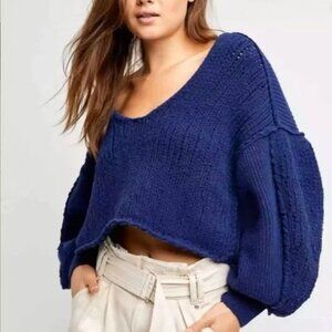 Free People Vanguard knit Cropped Sweater NWT